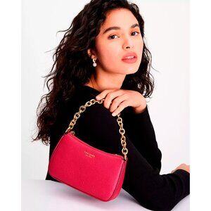 S Kate Spade Jolie Convertible Red Leather Crossbody Bag KD908 NWT Purse $248